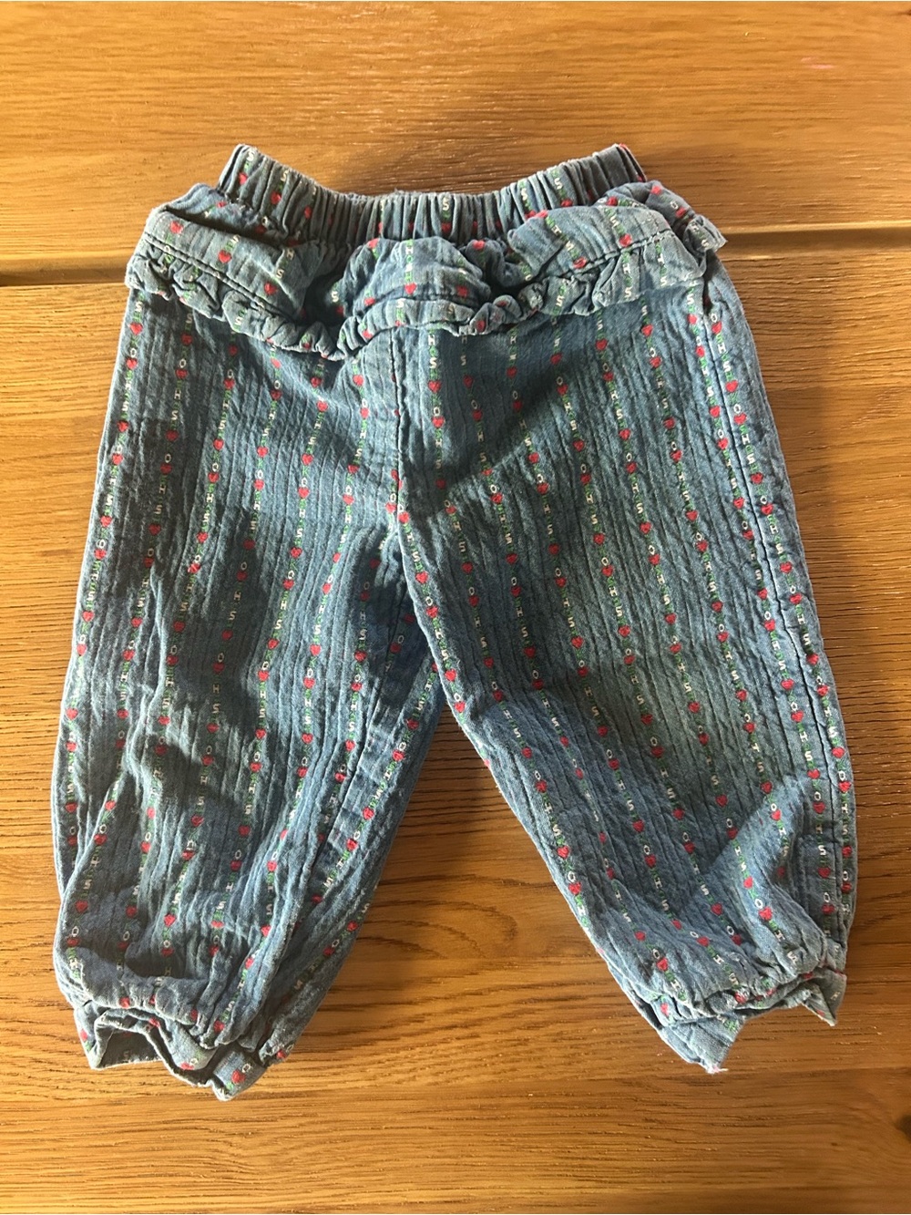 Vintage Oshkosh Floral Stripe Blue Pants